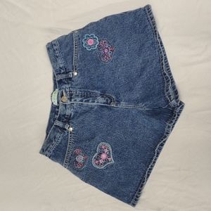 Girls XL (14/16) Circo blue jean shorts with hearts